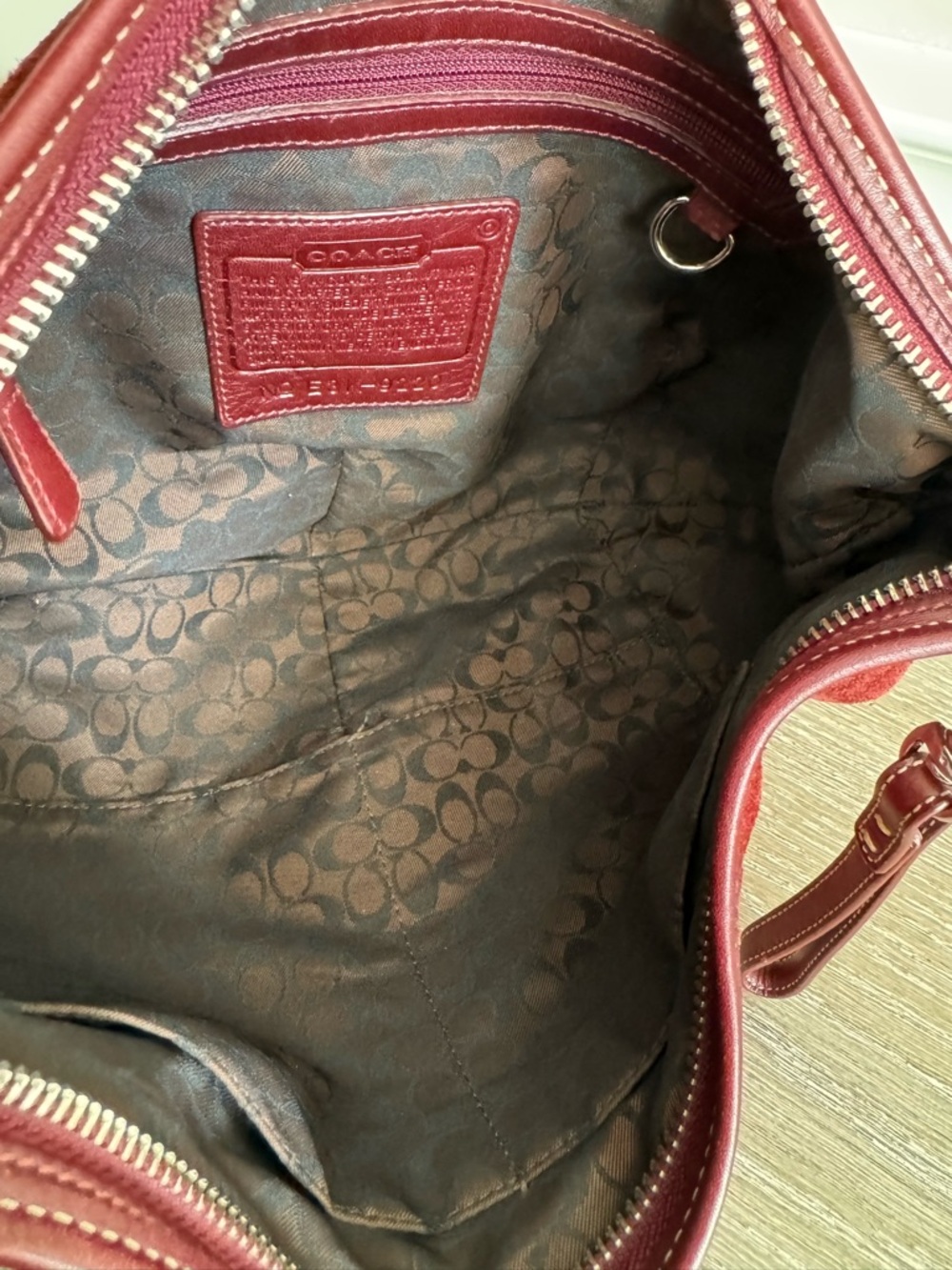 Vintage Coach Suede Ergo Shoulder Hobo Bag - Picture 5 of 16